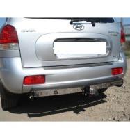 Фаркоп Hyundai Santa Fe Classik (SM) (Тагаз) 2001-2006, 2007- (с нерж пластиной) 2000кг Лидер Плюс